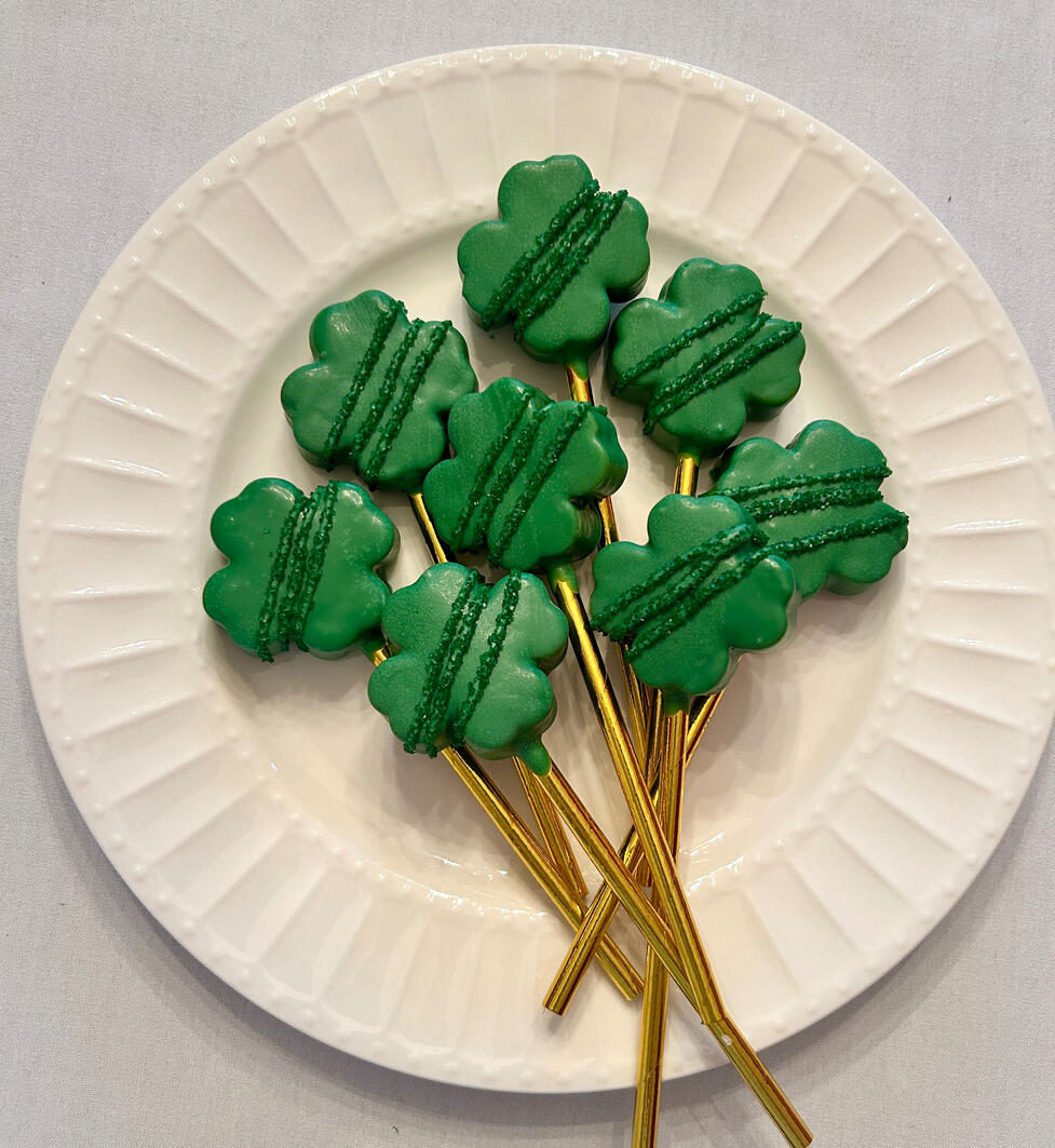 St. Patrick's Day Shamrock Cake Pops
