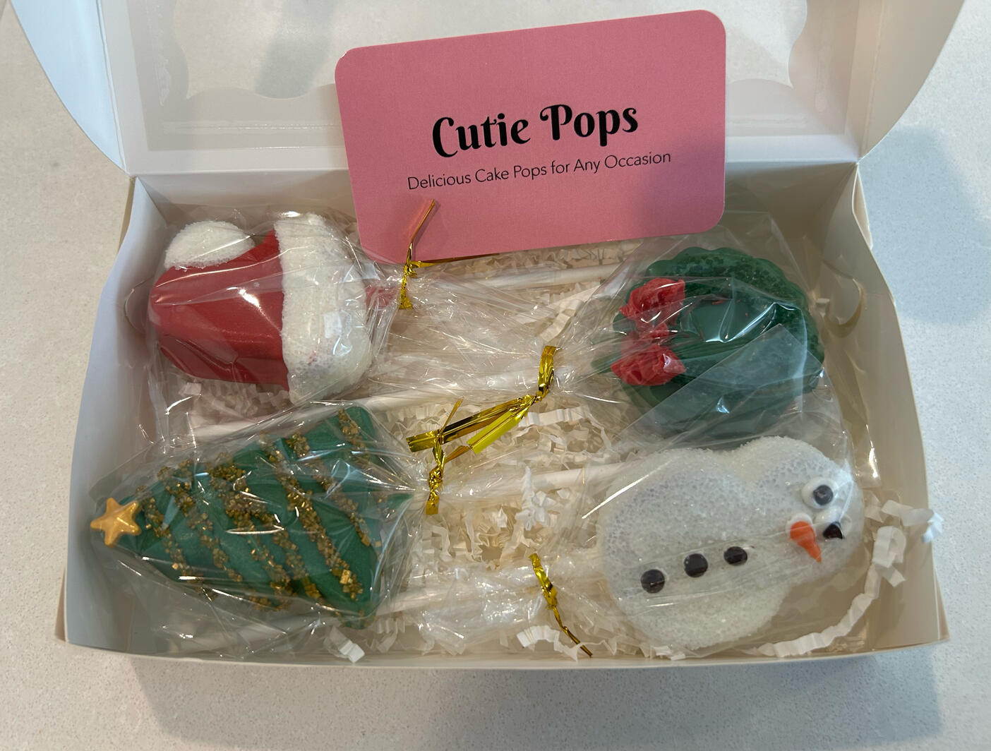 Christmas Shaped Cake Pops - Santa Hat - Christmas Tree - Christmas Wreath - Snowman